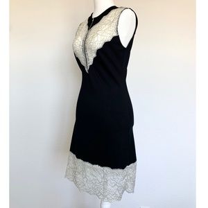 Gorgeous Sandro Dress with Lace Bodice & Zip Front